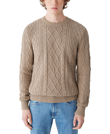 Мужской свитер классической вязки косой вязки с круглым вырезом FRANK AND OAK