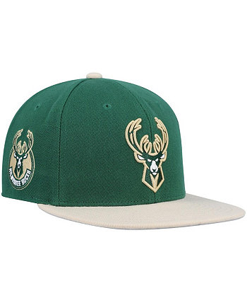 Мужская зеленая бейсболка Milwaukee Bucks Core Side Snapback Mitchell & Ness