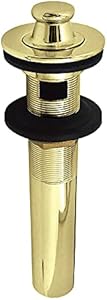 Kingston Brass KB3003 Fauceture Lift and Turn Sink Drain with Overflow, 17 Gauge, Antique Brass Kingston Brass