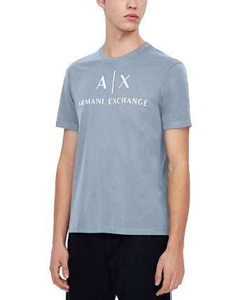 Мужская футболка с коротким рукавом и круглым вырезом с фирменным логотипом Armani