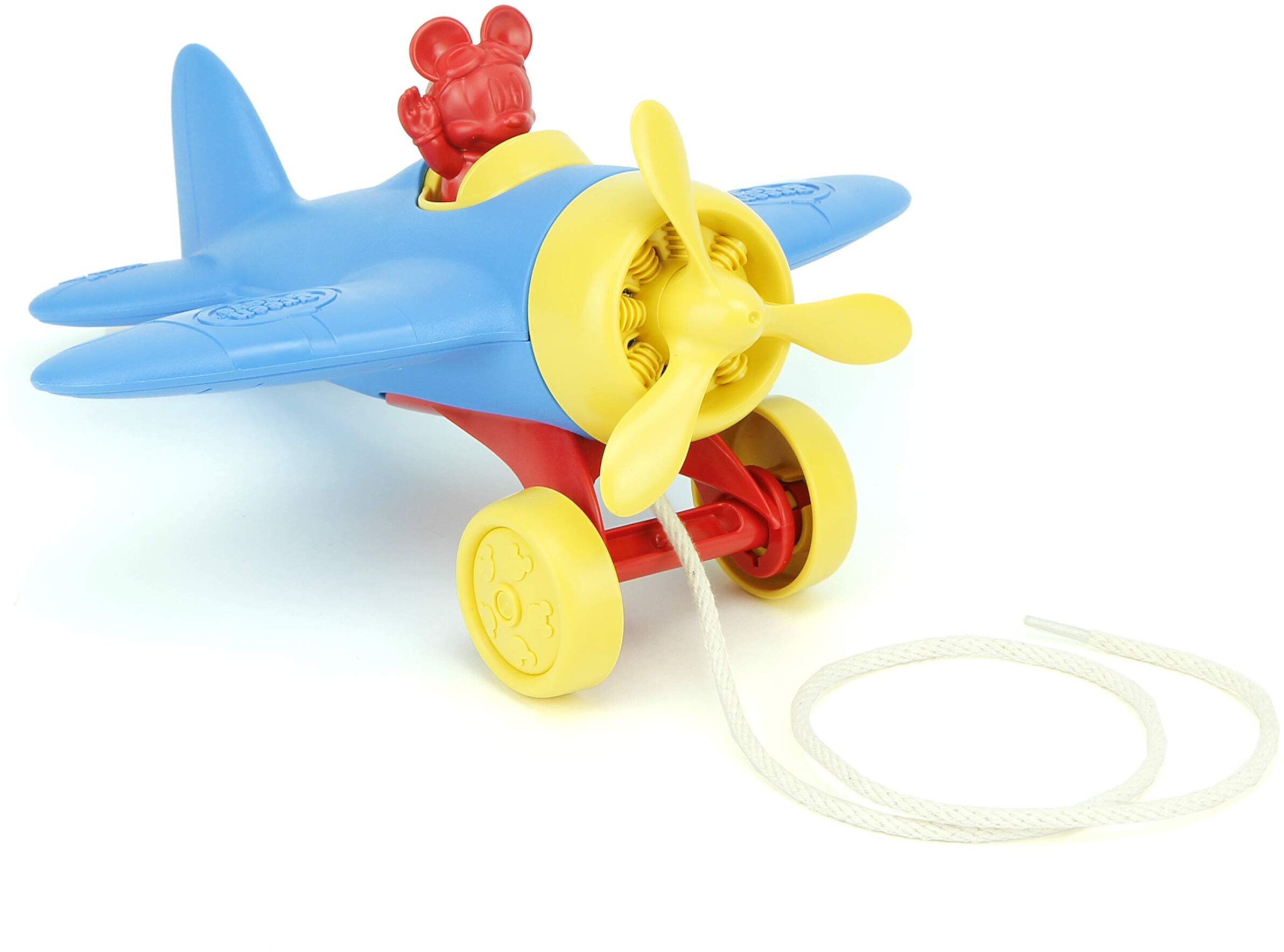 Green Toys Disney Baby Exclusive - Mickey Mouse Airplane Pull Toy Green Toys