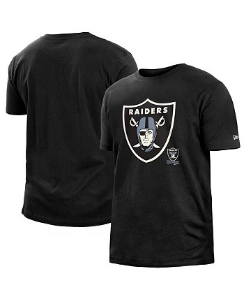 Мужская черная футболка Las Vegas Raiders 2022 Sideline Ink Dye New Era