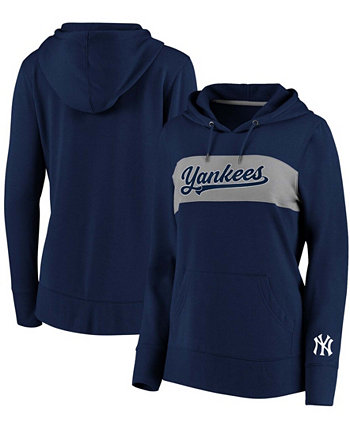Толстовка с капюшоном с цветными блоками и цветными блоками темно-синего цвета New York Yankees большого размера Fanatics