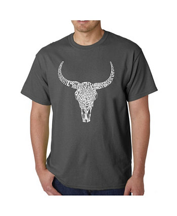 Мужская футболка Word Art - техасский череп LA Pop Art