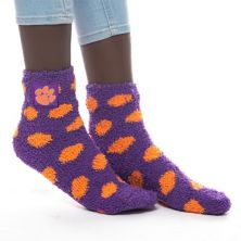 Women's ZooZatz Clemson Tigers Fuzzy Dot Ankle Socks Unbranded