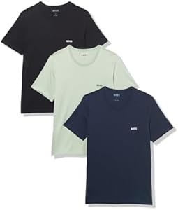 BOSS Men's 3-Pack Classic Logo Cotton T-Shirt BOSS