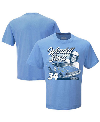Мужская светло-голубая футболка с рисунком Wendell Scott 1-Spot Checkered Flag Sports