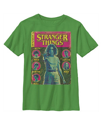 Boy's Stranger Things Vintage Comic Book Cover  Child T-Shirt Netflix