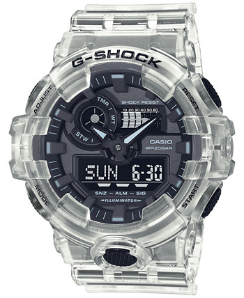 Мужские аналогово-цифровые часы с прозрачным полимерным ремешком, 53,4 мм G-Shock