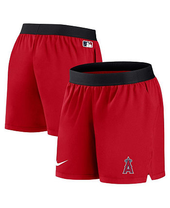 Женские красные шорты Los Angeles Angels Authentic Collection Team Performance Nike