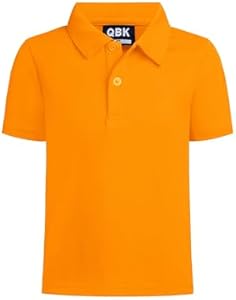 QBK Toddler to Youth Boys' Performance Polo Kids Collared Golf Shirt School Uniform Qbk