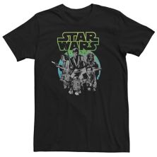 Big & Tall Star Wars Characters Distressed Tee Licensed Character