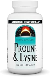 Source Naturals L-Proline & L-Lysine, 550mg - 60 Tablets (Таблетки) Source Naturals