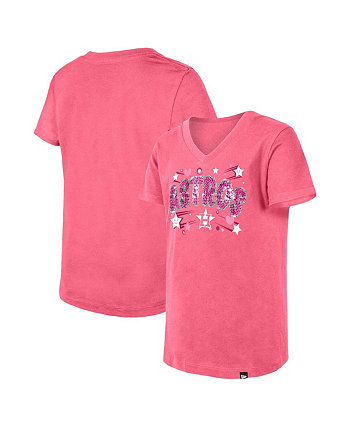 Розовая футболка с v-образным вырезом и пайетками Big Girls Houston Astros New Era