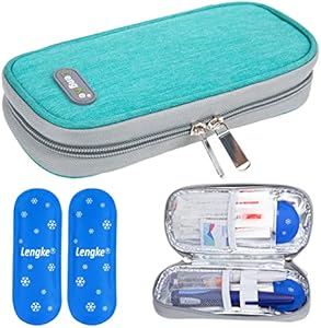 YOUSHARES Travel Case - Reusable Cooler Ice Packs Suitable for Diabetic Insulin Cooler Storage Bag（2 Packs） YOUSHARES