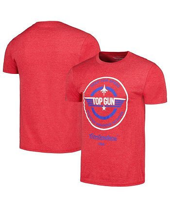Men's Heather Red Top Gun Crest T-shirt Contenders Clothing