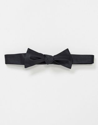 ASOS DESIGN self bow tie in black ASOS DESIGN