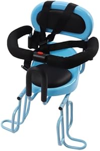 Rear Child Bike Seat for Adult Bike Attachment, Portable Back-Mounted Baby Safety Rear Seat with Soft Cushion and Foot Pedal for Children Toddlers and Kids,Blue PLOCVB