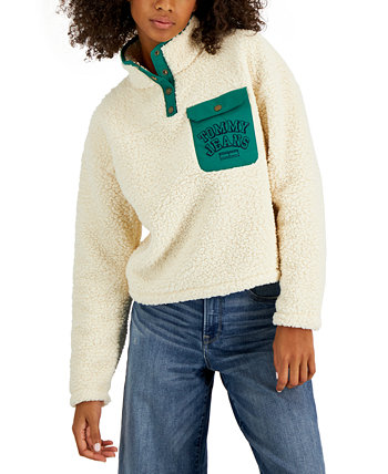 Женский пуловер из шерпы с застежкой на четверть Tommy Jeans