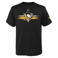 Черная футболка с фирменным логотипом Youth Fanatics Pittsburgh Penguins Authentic Pro Fanatics