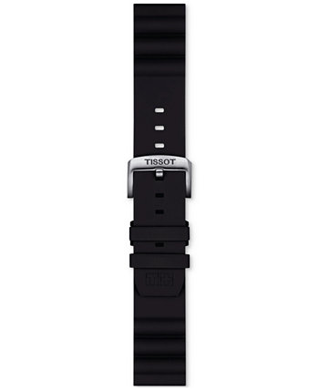 Official Interchangeable Black Silicone Watch Strap Tissot