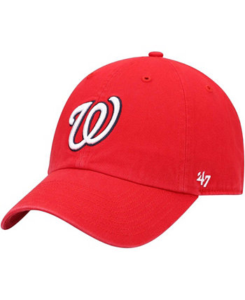 Мужская красная регулируемая кепка Washington Nationals Home Clean Up '47 Brand