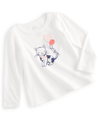 Рубашка Kitty Pals с длинными рукавами для девочек-малышей, созданная для Macy's First Impressions