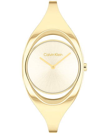 Женские часы-браслет из нержавеющей стали с золотистым браслетом на две руки, 30 мм Calvin Klein