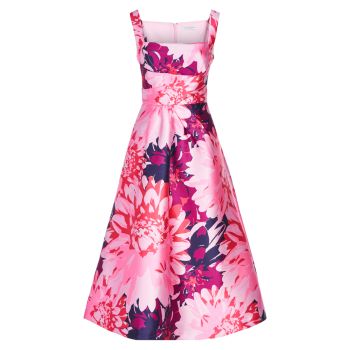 Marie Floral Midi-Dress Kay Unger