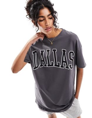 Серая удлиненная футболка Pieces 'Dallas' Pieces