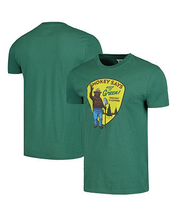 Мужская зеленая рваная футболка Smokey the Bear Brass Tacks American Needle