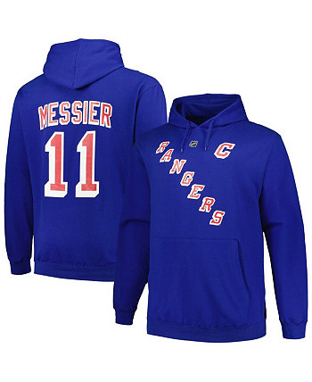 Мужской пуловер с капюшоном Mark Messier Blue New York Rangers Big and Tall с именем и номером Profile