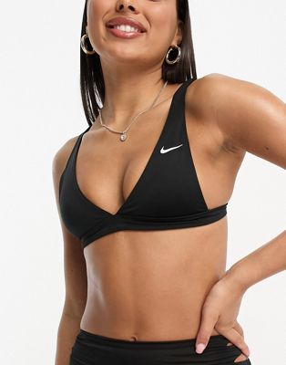 Черный бикини-топ без косточек Nike Swimming Essentials Nike