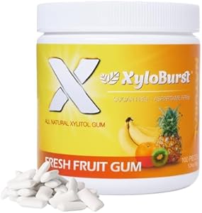 XyloBurst Gum | Xylitol Chewing Gum | Sugar Free, Gluten Free, Keto Friendly | Aspartame Free Gum For Oral Health | Bubble Gum | 100-Count Jar Xyloburst