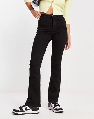 Черные расклешенные джинсы с высокой посадкой New Look New Look
