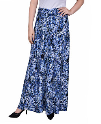 Женская длинная юбка-трапеция Missy с искусственным поясом спереди и кольцом NY Collection