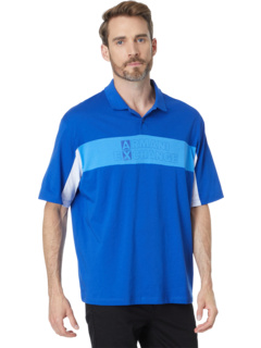 Рубашка поло в полоску с цветными блоками и логотипом AX ARMANI EXCHANGE