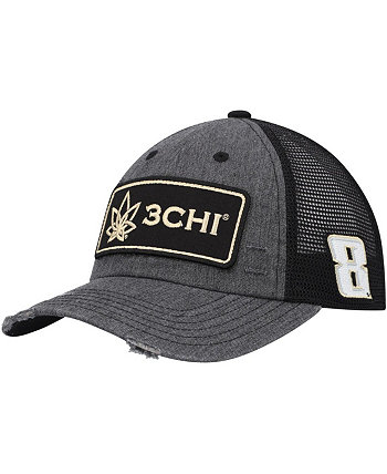 Мужская серо-черная шляпа Snapback Kyle Busch с винтажной нашивкой Richard Childress Racing Team Collection