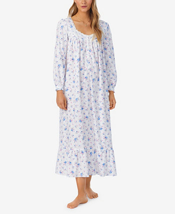 Women's Embellished Floral Flannel Nightgown Eileen West
