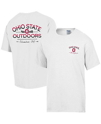 Men's White Ohio State Buckeyes Great Outdoors T-Shirt Comfortwash