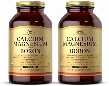 Solgar Calcium Magnesium Plus Boron - 250 Tablets, Pack of 2 - Non-GMO, Vegan, Gluten Free, Dairy Free, Kosher - 166 Total Servings Solgar