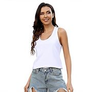 Womens Tank Tops Sleeveless Scoop Neck Loose Fit Summer Clothes Missky