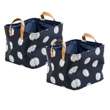 Honey-Can-Do Set of 2 Canvas Scribble Storage Tote Honey-Can-Do