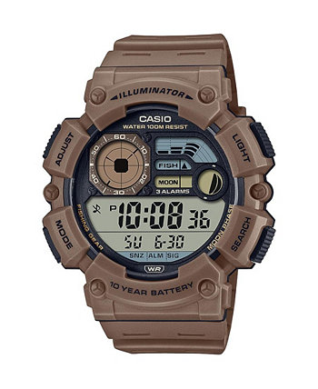 Мужские цифровые часы из полимера коричневого цвета 50,1 мм, WS1500H-5AV Casio