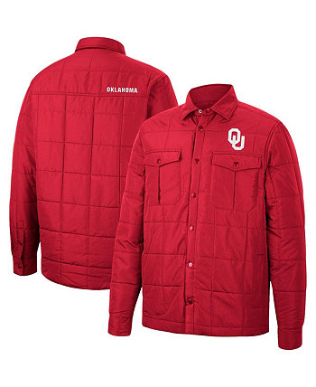 Мужская темно-красная стеганая куртка Oklahoma Sooners Detonate с застежкой-молнией Colosseum