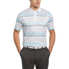 Мужская рубашка-поло для гольфа с текстурированным полосатым принтом и принтом для турниров Большого шлема Grand Slam
