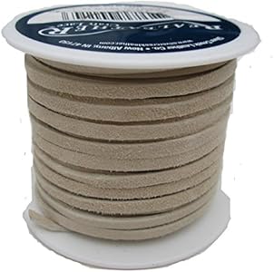 Lace Lacing Leather Suede Ivory White 25 Yard Spool Dangerous Threads