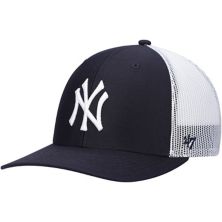 Мужская темно-синяя/белая кепка '47 New York Yankees Primary Logo Trucker Snapback Unbranded