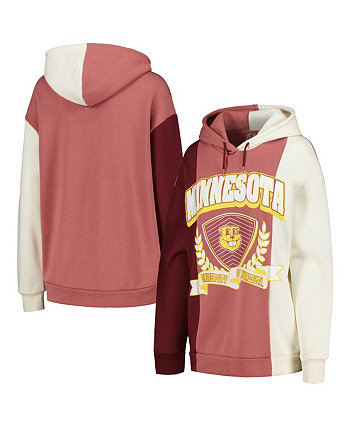 Women's Maroon Minnesota Golden Gophers Hall of Fame Colorblock Pullover Hoodie Gameday Couture