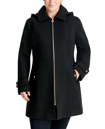 Женское пальто больших размеров с капюшоном и острым воротником, созданное для Macy's Michael Kors